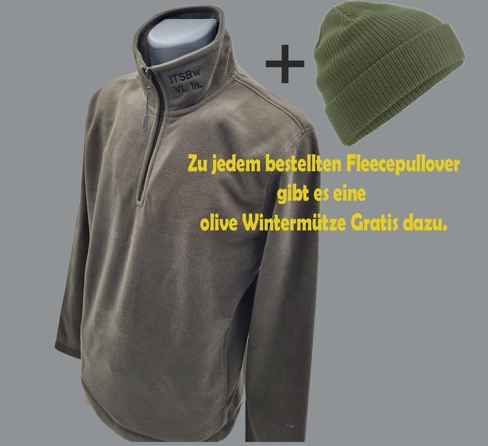 Fleecepullover mit Kragenstick nach Wunsch