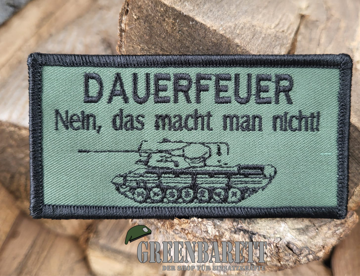 Gestickter Patch " Dauerfeuer"