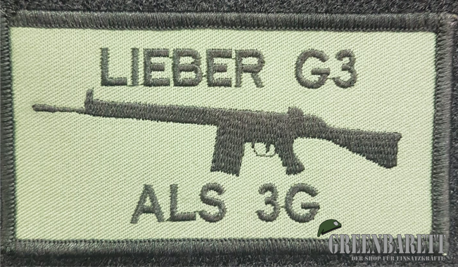 Gestickter Patch " Lieber G3 "