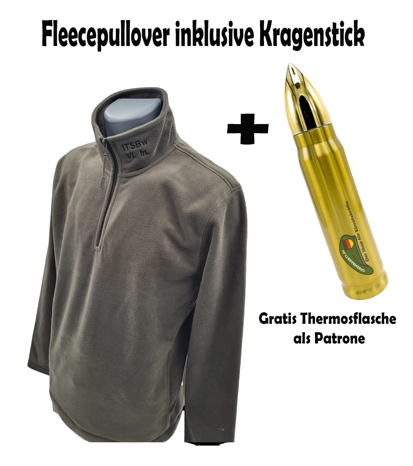 Fleecepullover + Thermosflasche Gratis