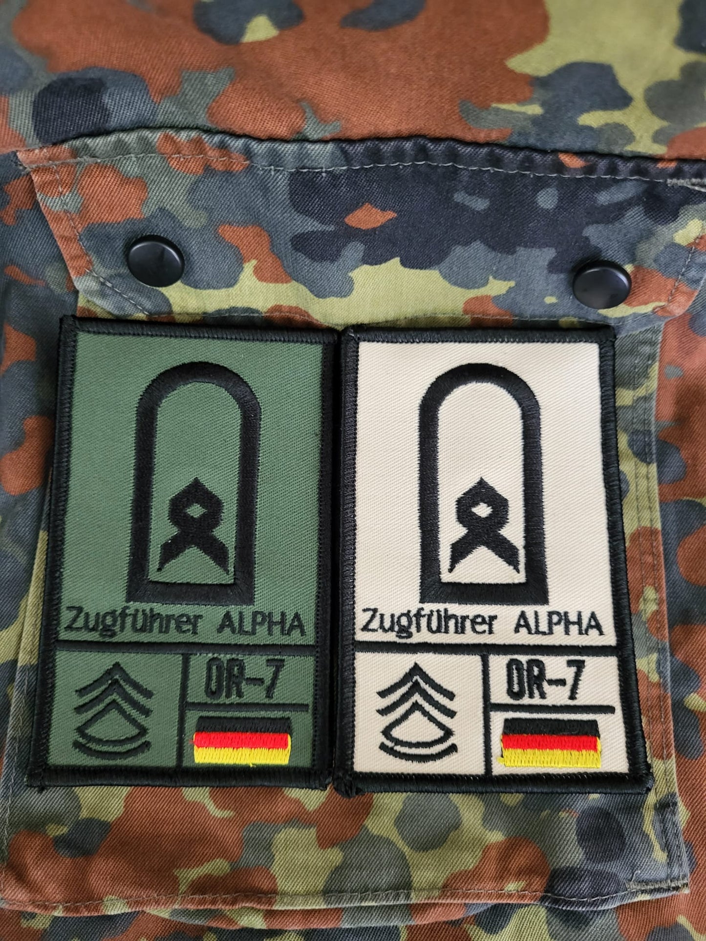 Rang Patch mit Zusatztext