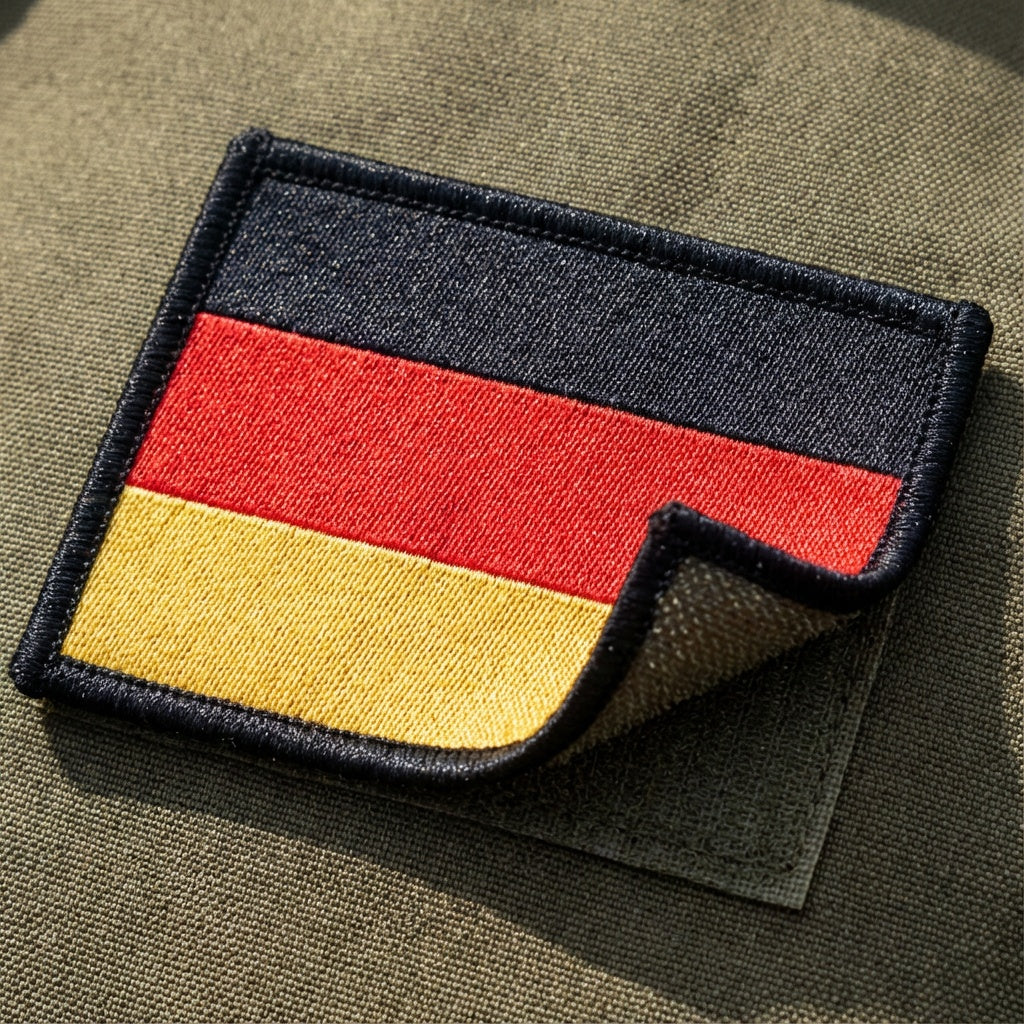 Deutschland Patch Klett, Flagge Deutschland Aufnäher, Bundesflagge Klett klein, Germany Velcro Patch.