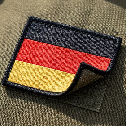 Deutschland Patch Klett, Flagge Deutschland Aufnäher, Bundesflagge Klett klein, Germany Velcro Patch.