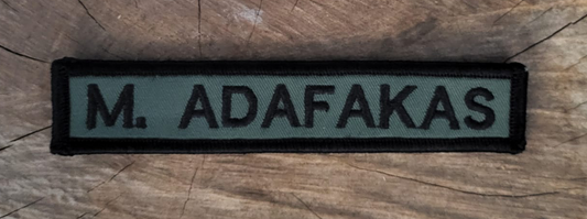 Namensband "M. ADAFAKAS"